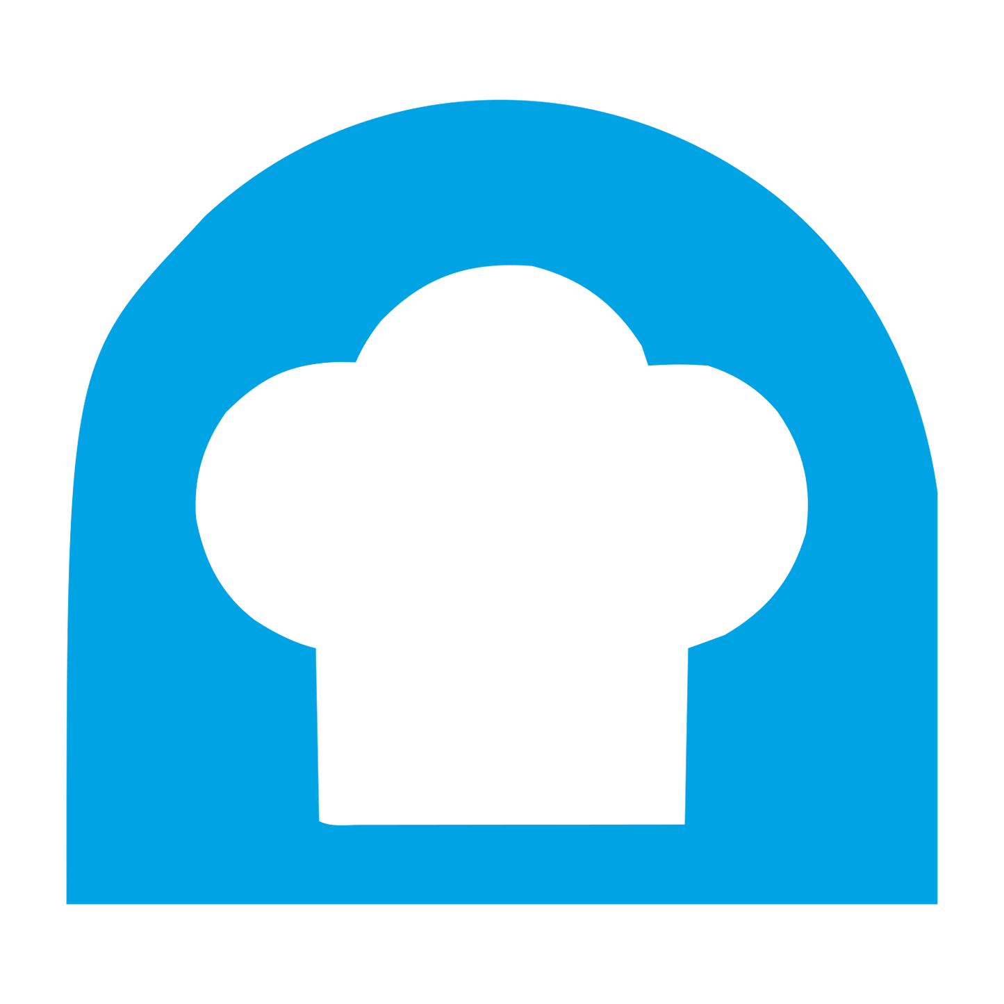Chef Hat Arch Logo #00a3e4
