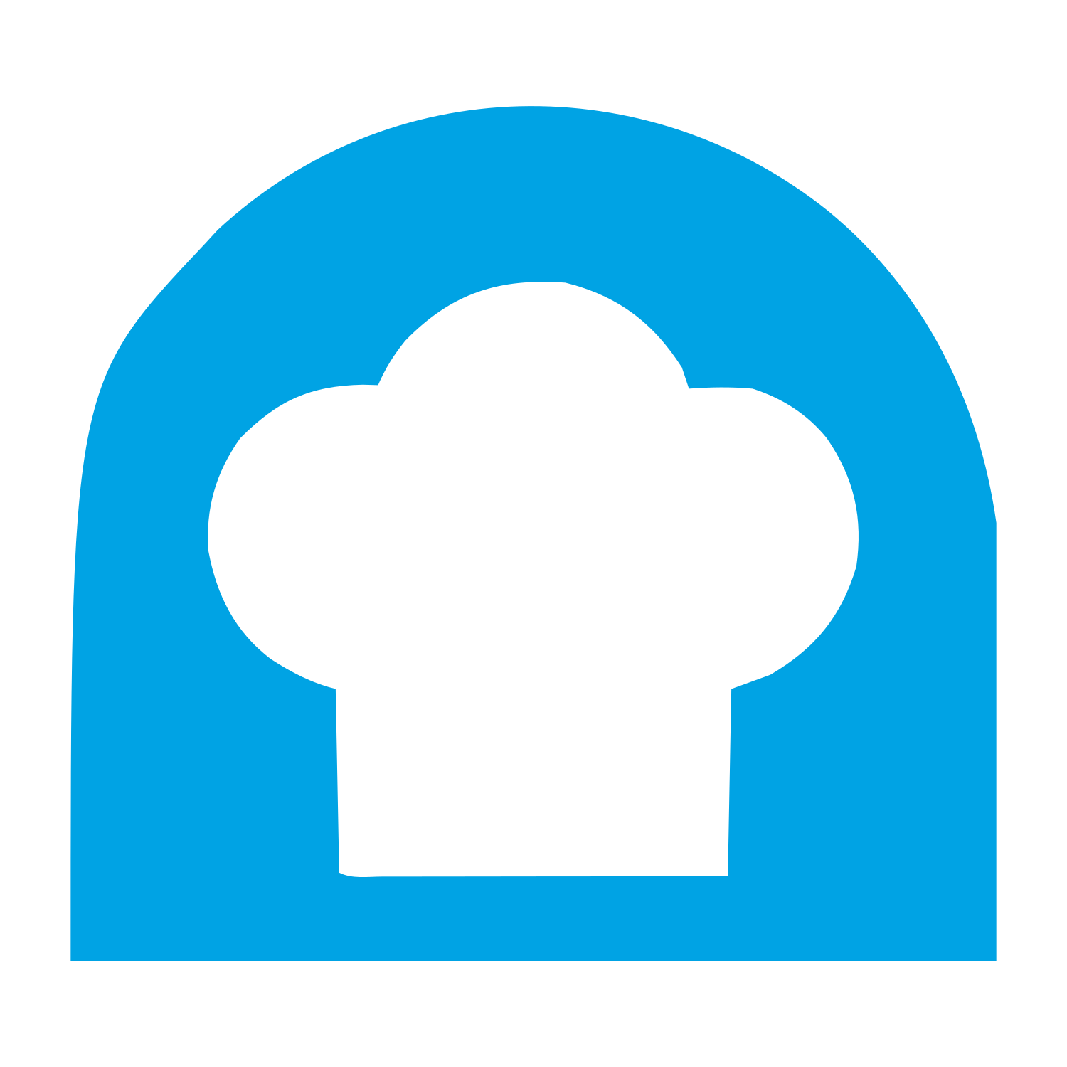 Chef Hat Arch Logo #00a3e4