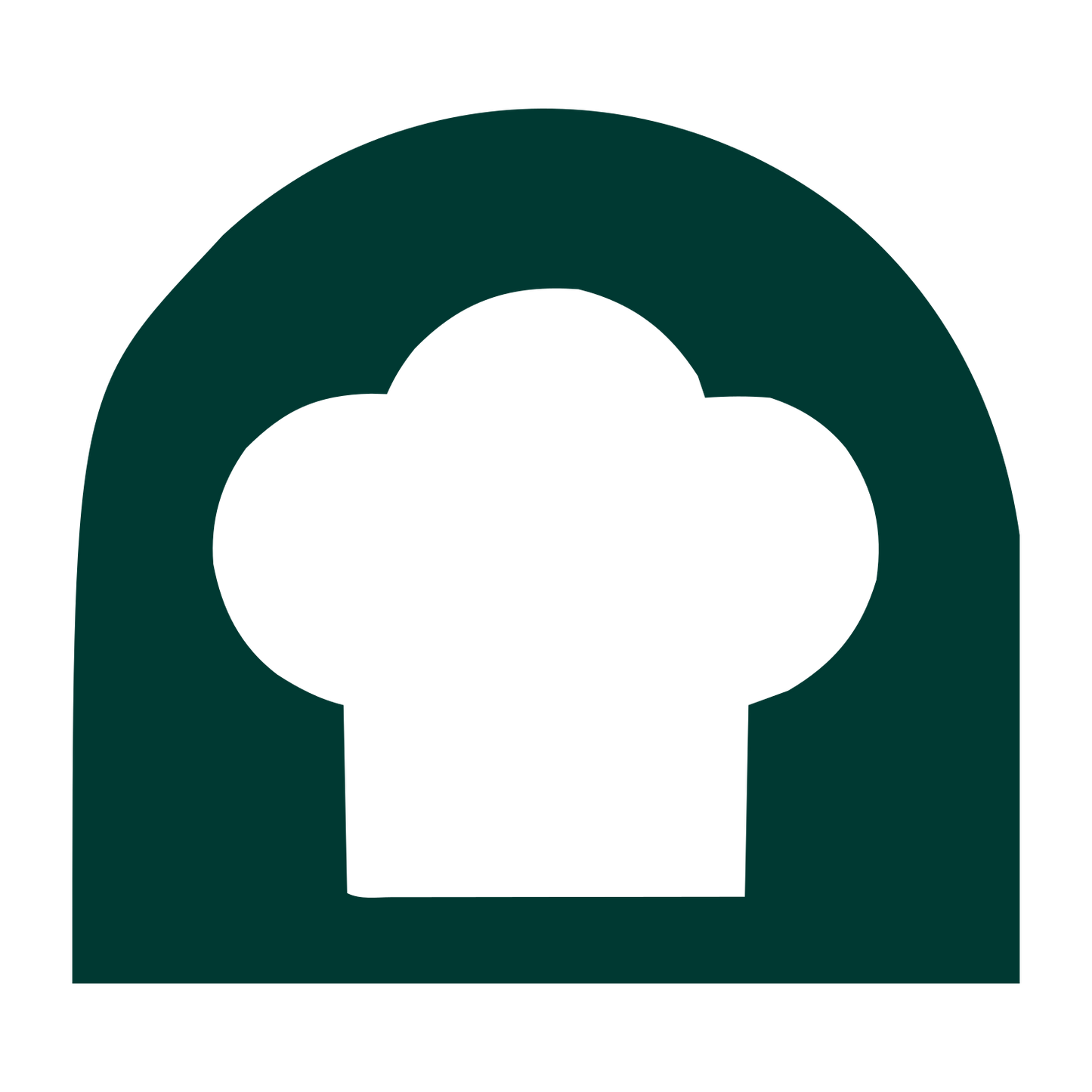 Chef Hat Arch Logo #003932