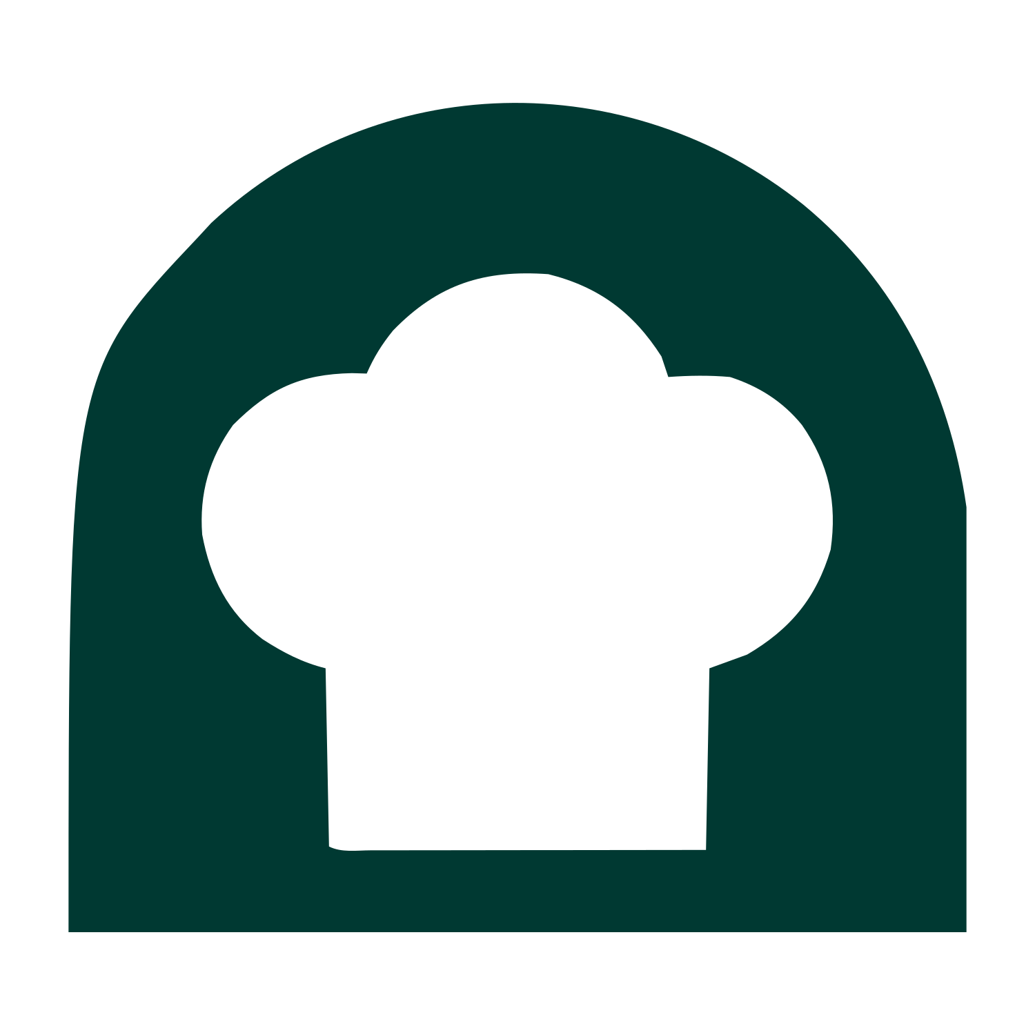 Chef Hat Arch Logo #003932