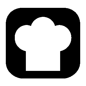 Chef Hat Rounded Square Logo