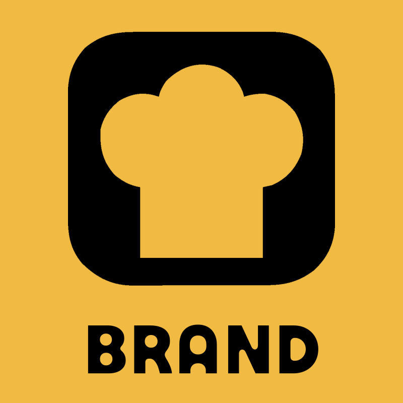 Chef Hat Rounded Square Logo preview