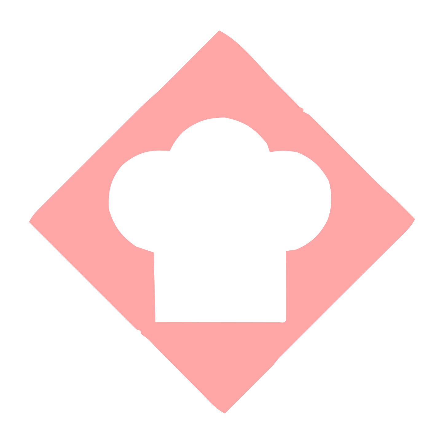 Chef Hat Diamond Logo #ffa6a6