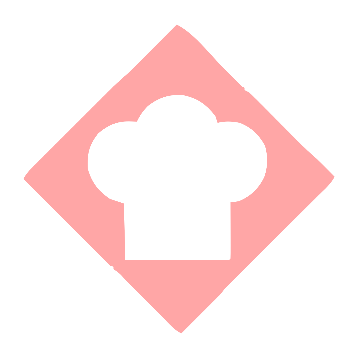 Chef Hat Diamond Logo #ffa6a6