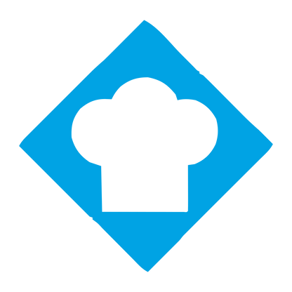 Chef Hat Diamond Logo #00a3e4