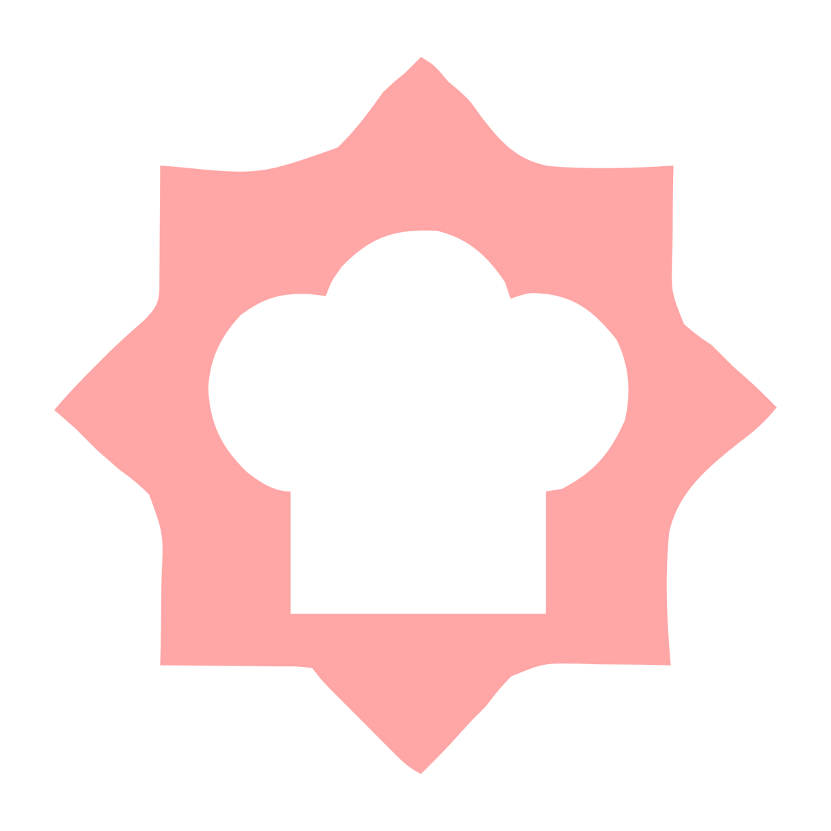 Chef Hat Star Emblem Logo #ffa6a6