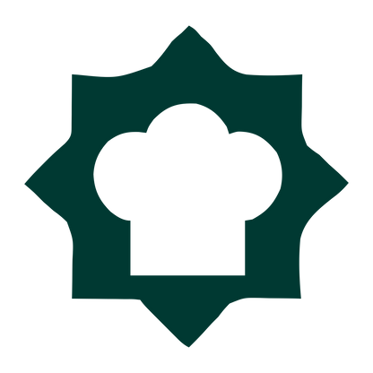 Chef Hat Star Emblem Logo #003932