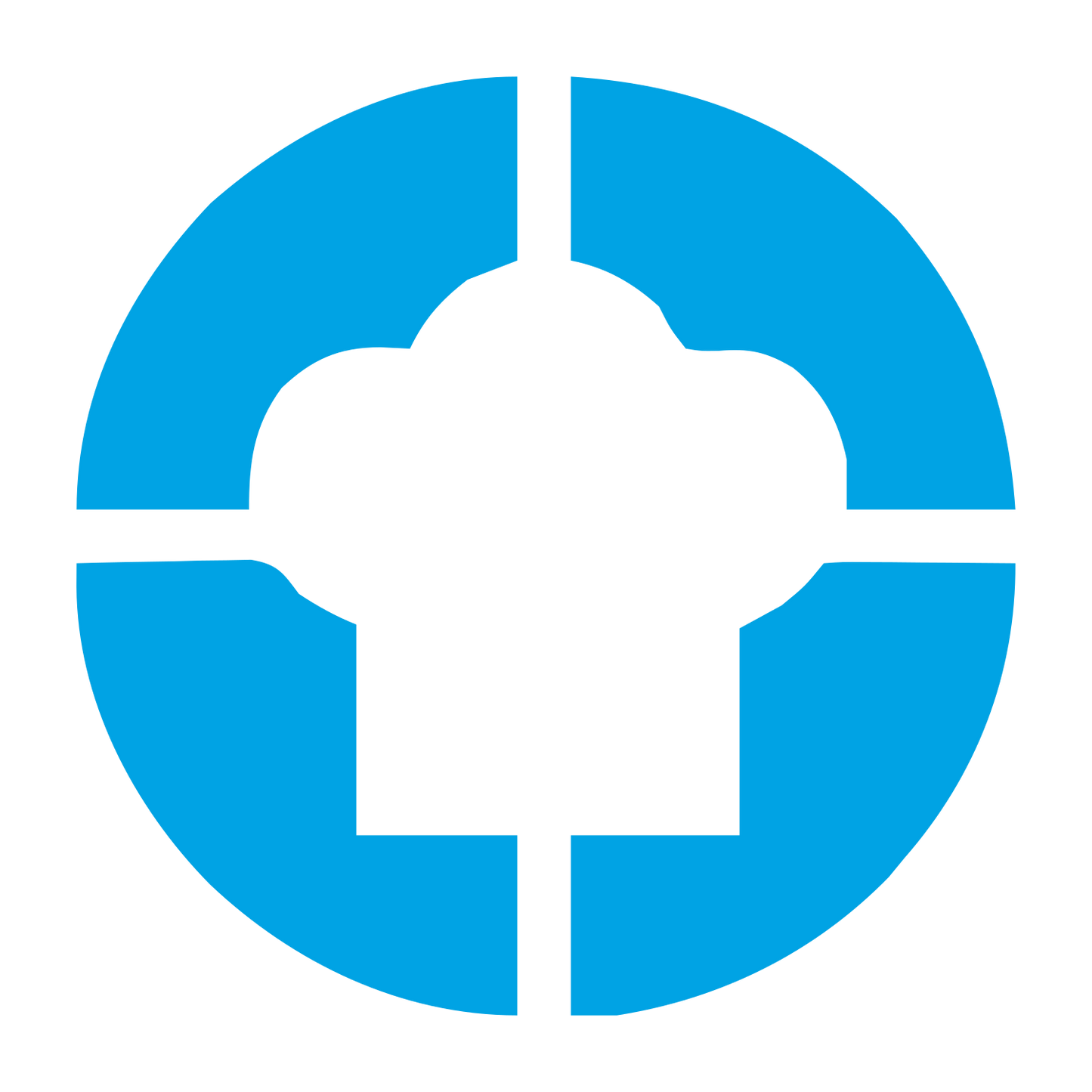 Chef Hat Circle Logo #00a3e4
