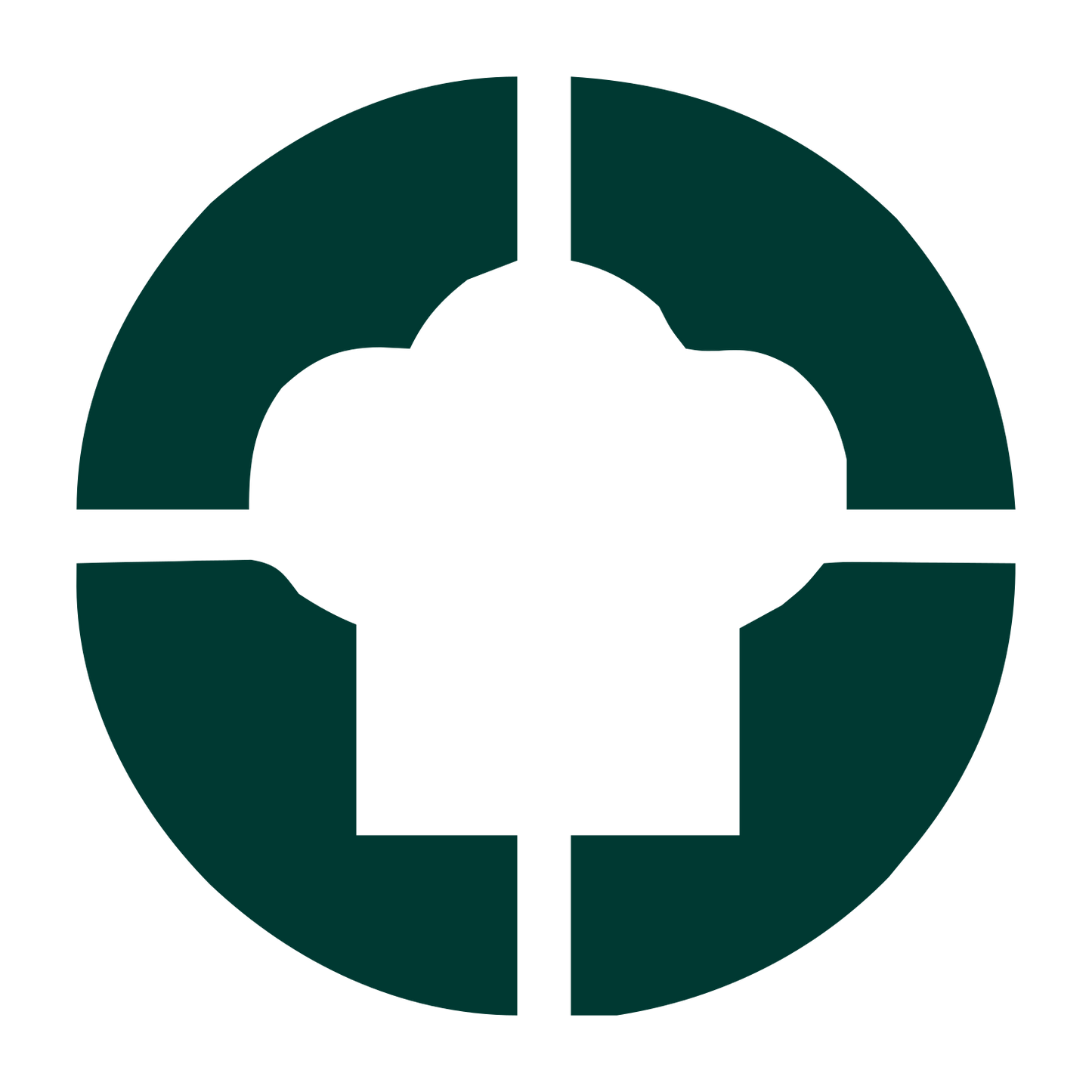 Chef Hat Circle Logo #003932