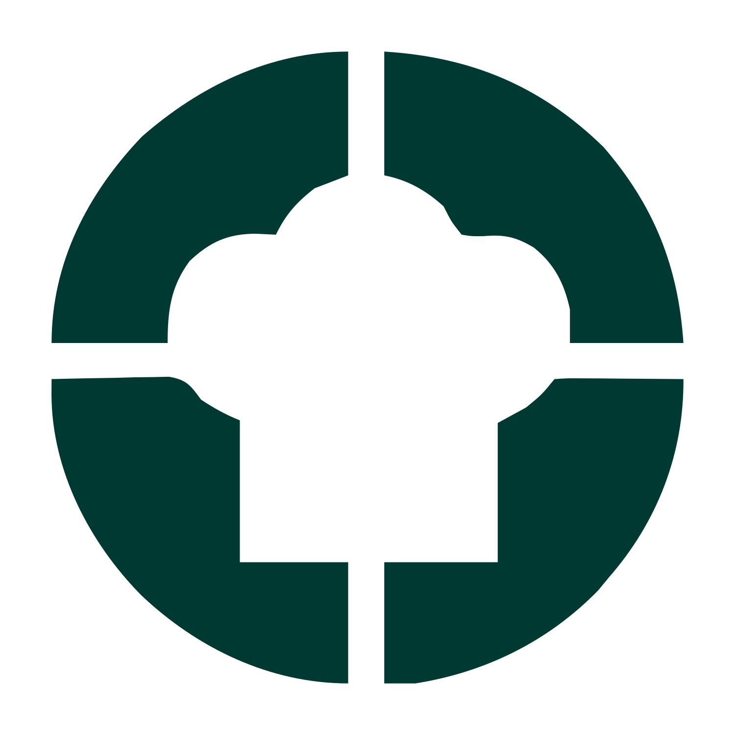 Chef Hat Circle Logo #003932
