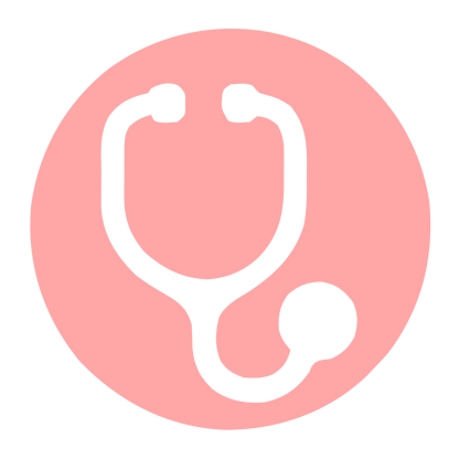 Stethoscope Circle Logo #ffa6a6