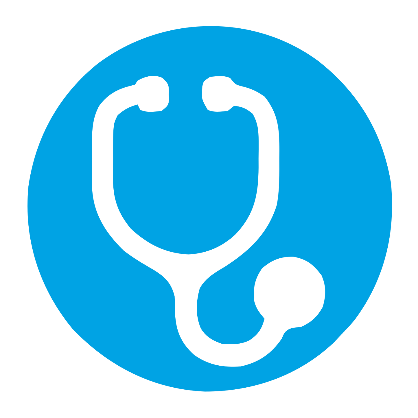 Stethoscope Circle Logo #00a3e4