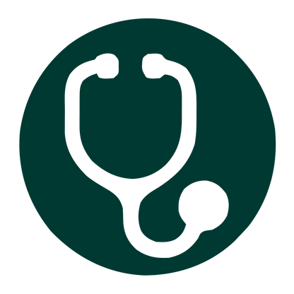 Stethoscope Circle Logo #003932