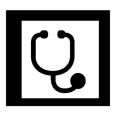 Stethoscope Square Frame Logo