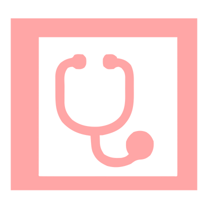 Stethoscope Square Frame Logo #ffa6a6