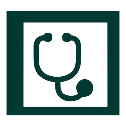 Stethoscope Square Frame Logo #003932