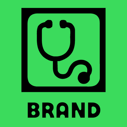 Stethoscope Negative Space Logo preview