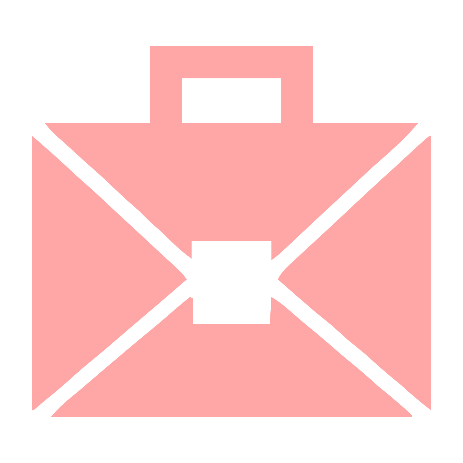 Briefcase Envelope Logo #ffa6a6