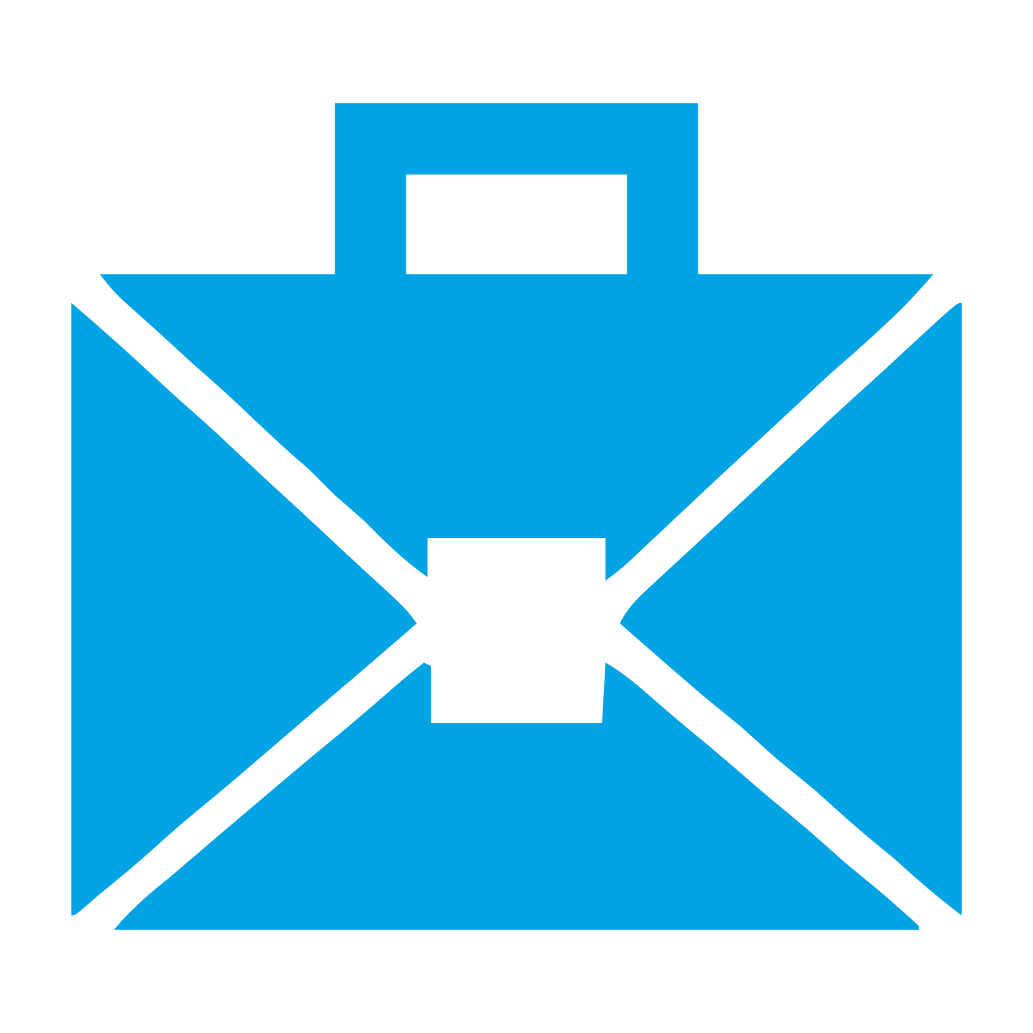 Briefcase Envelope Logo #00a3e4