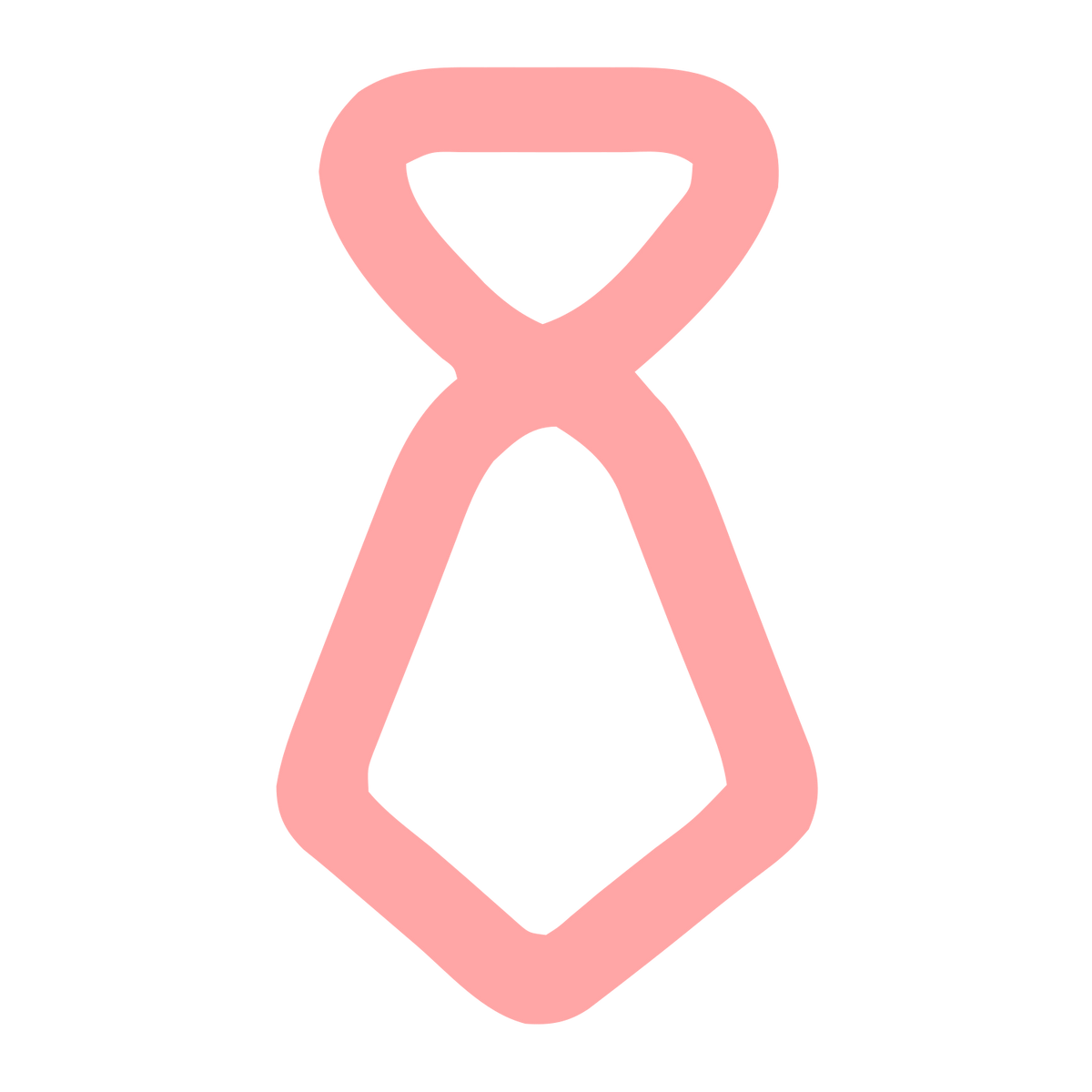 Monoline Tie Logo #ffa6a6