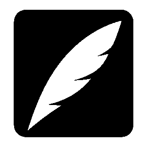 Quill Feather Negative Space Logo