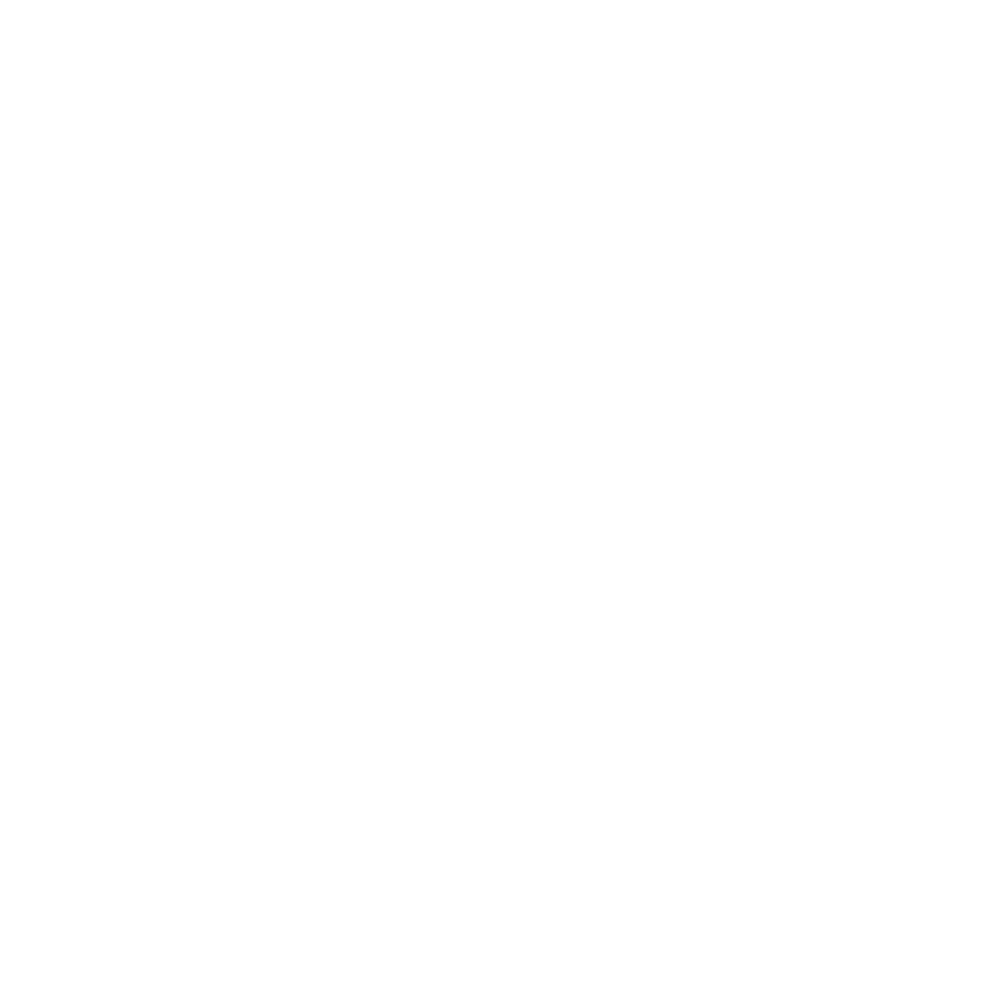Quill Feather Negative Space Logo #ffffff