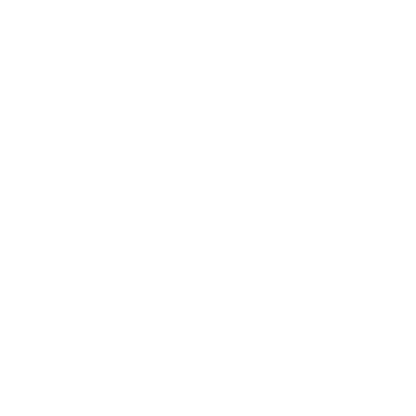 Quill Feather Negative Space Logo #ffffff
