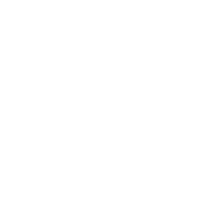 Quill Hexagon Negative Space Logo #ffffff