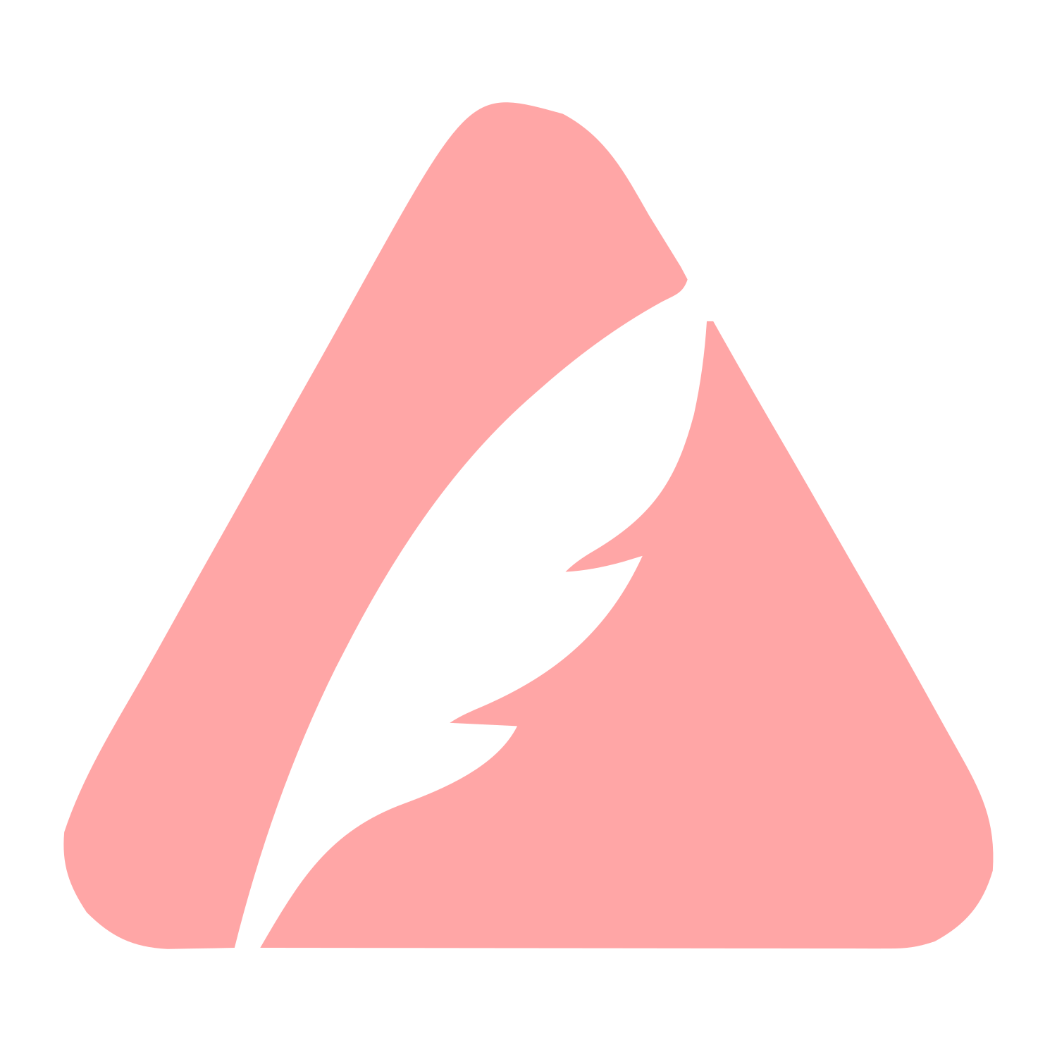 Quill Feather Triangle Logo #ffa6a6