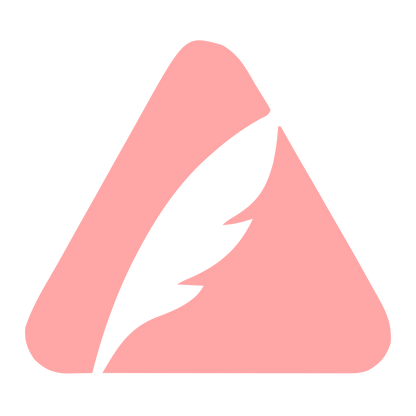 Quill Feather Triangle Logo #ffa6a6