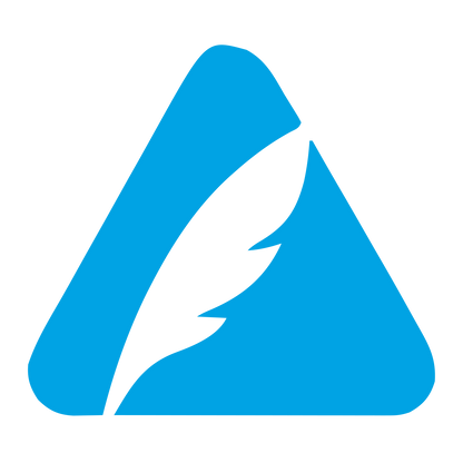 Quill Feather Triangle Logo #00a3e4