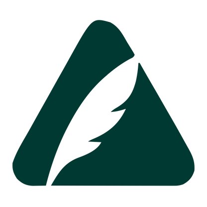 Quill Feather Triangle Logo #003932