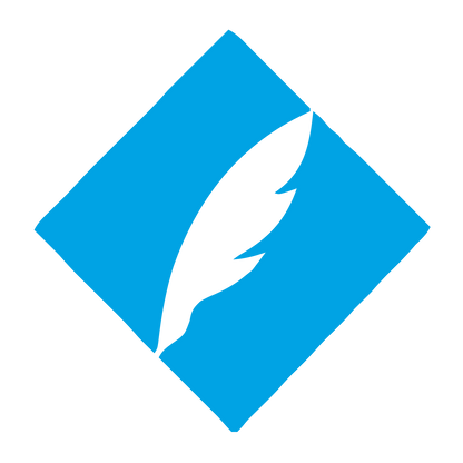 Quill Feather Diamond Logo #00a3e4