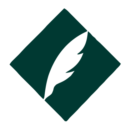 Quill Feather Diamond Logo #003932