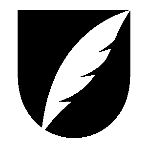 Quill Shield Negative Space Logo