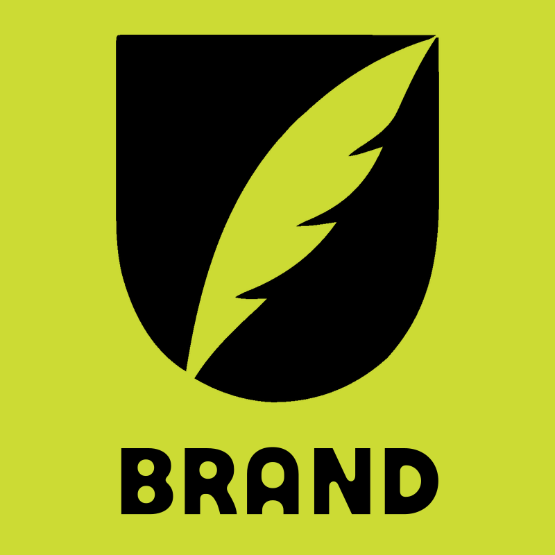 Quill Shield Negative Space Logo preview