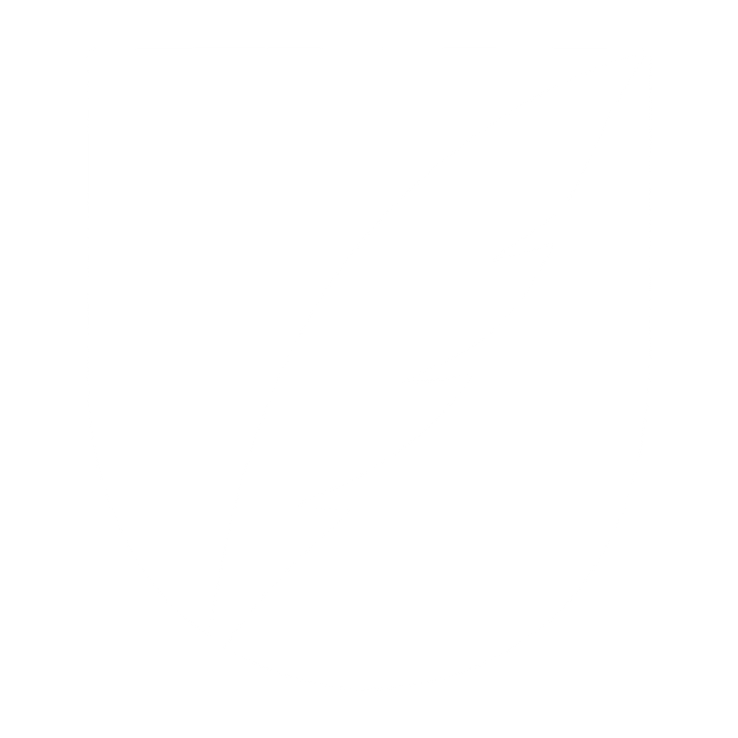 Quill Shield Negative Space Logo #ffffff
