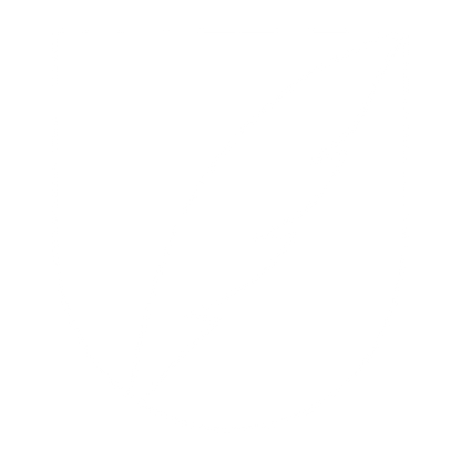 Quill Shield Negative Space Logo #ffffff