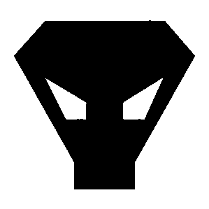 Brutalist Alien Face Logo