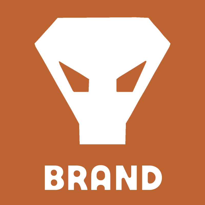 Brutalist Alien Face Logo preview