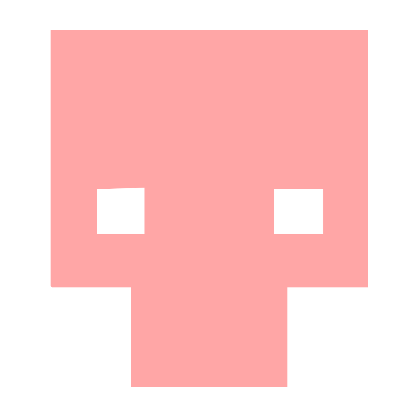 Pixel Skull Alien Logo #ffa6a6