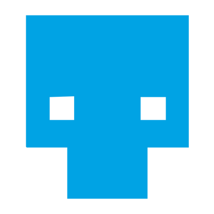 Pixel Skull Alien Logo #00a3e4