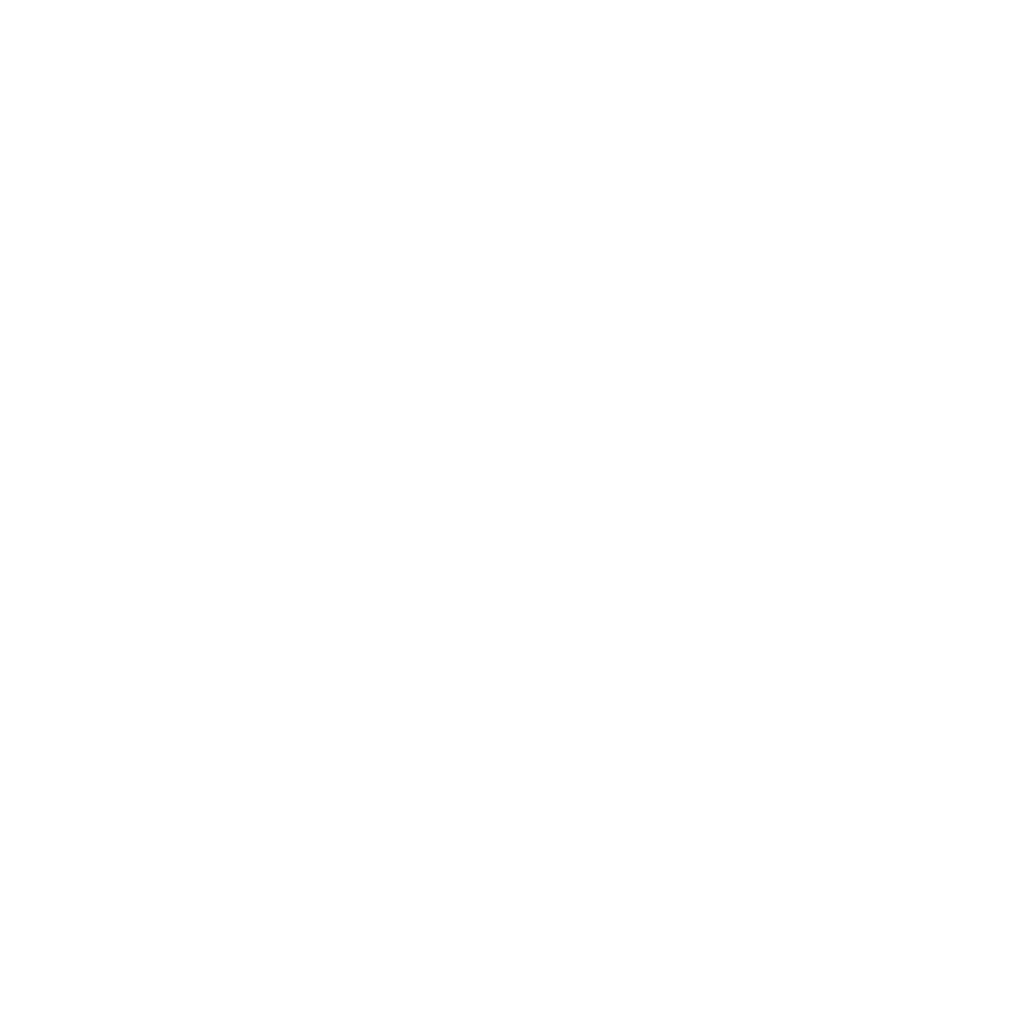 Pixel Skull Alien Logo #ffffff