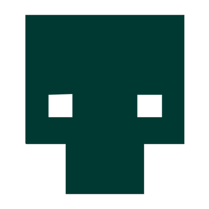 Pixel Skull Alien Logo #003932
