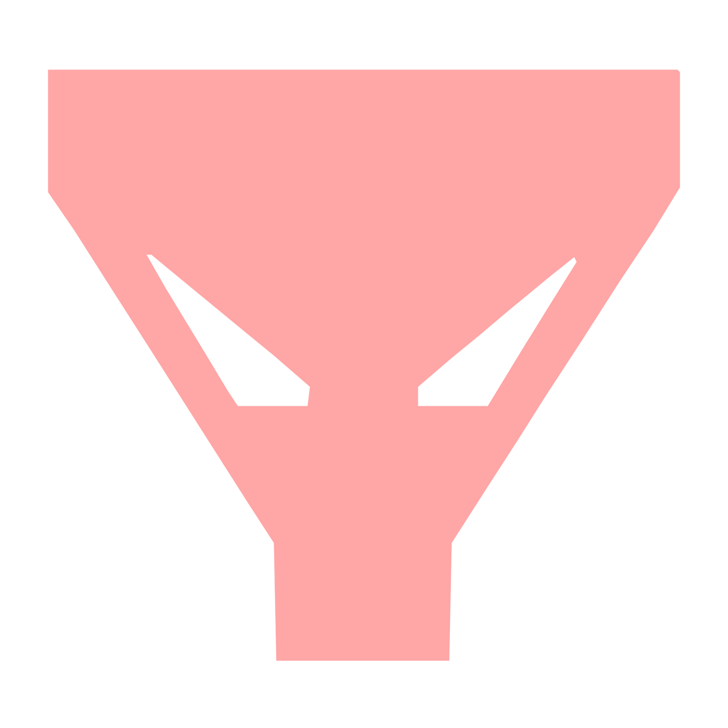 Funnel Filter Brutalist Logo #ffa6a6