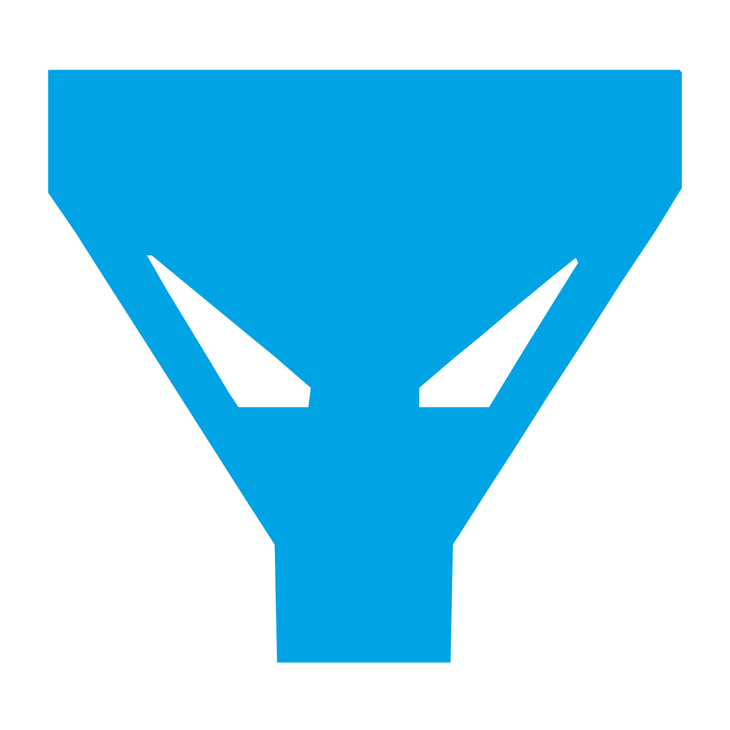Funnel Filter Brutalist Logo #00a3e4
