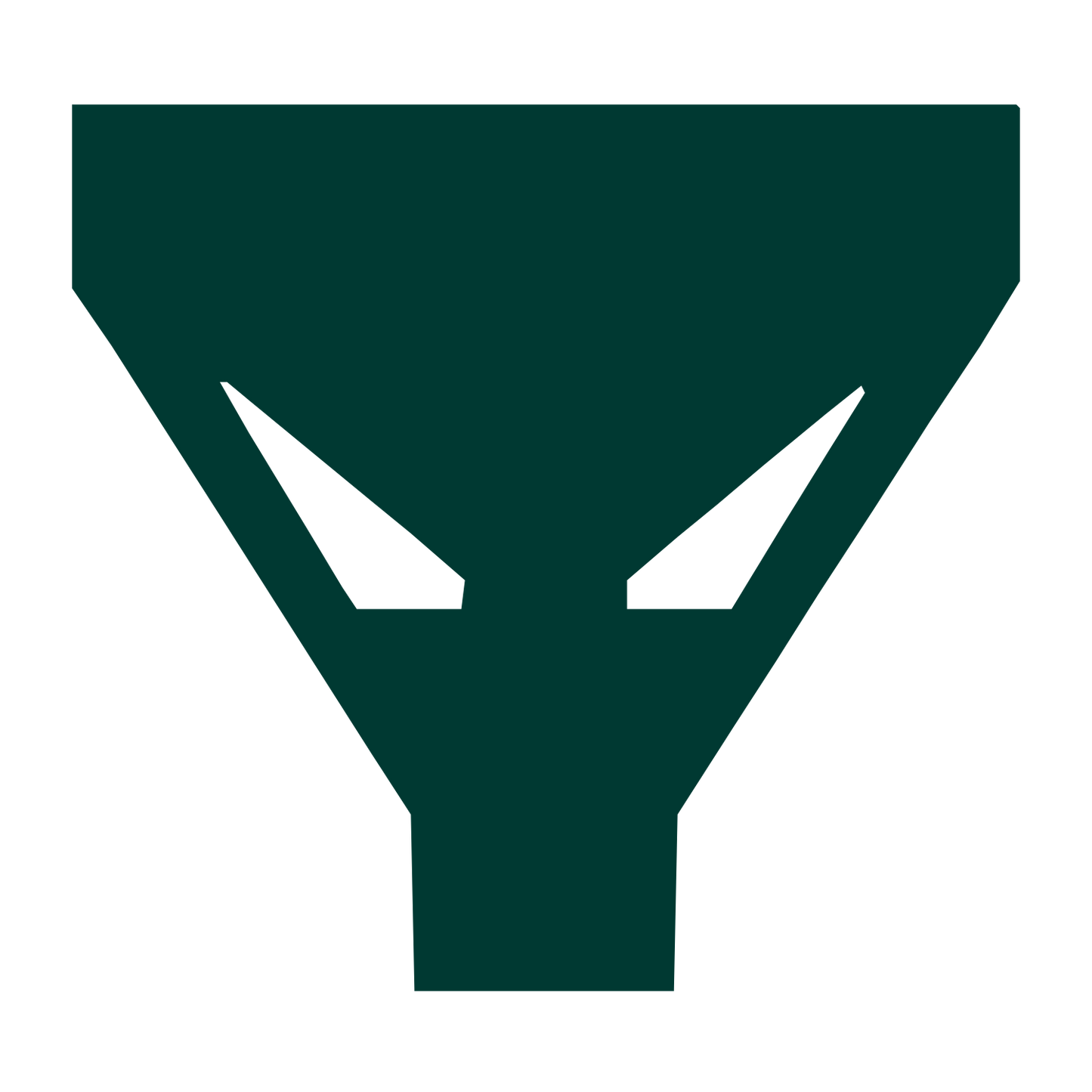 Funnel Filter Brutalist Logo #003932