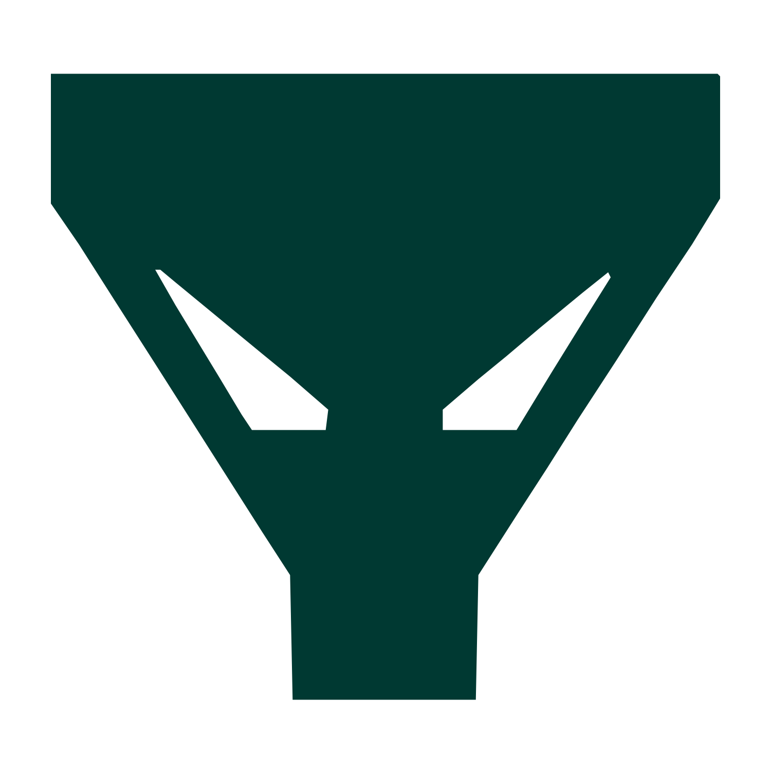 Funnel Filter Brutalist Logo #003932