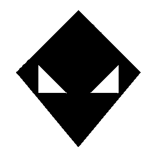 Brutalist Alien Face Logo