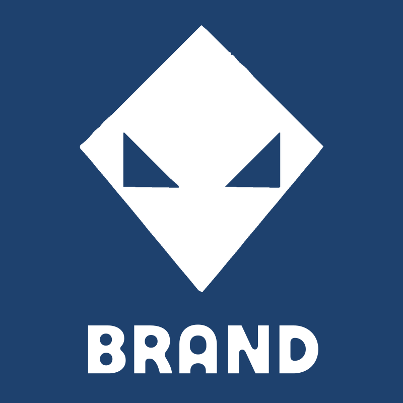 Brutalist Alien Face Logo preview